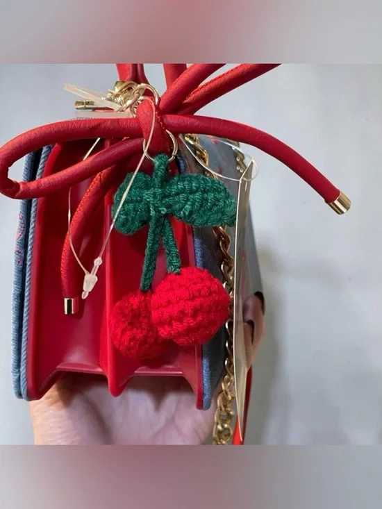 LUV BETSEY BETSEY Johnson denim and cherry Crossbody top Handel bag
NWT - Picture 8 of 13